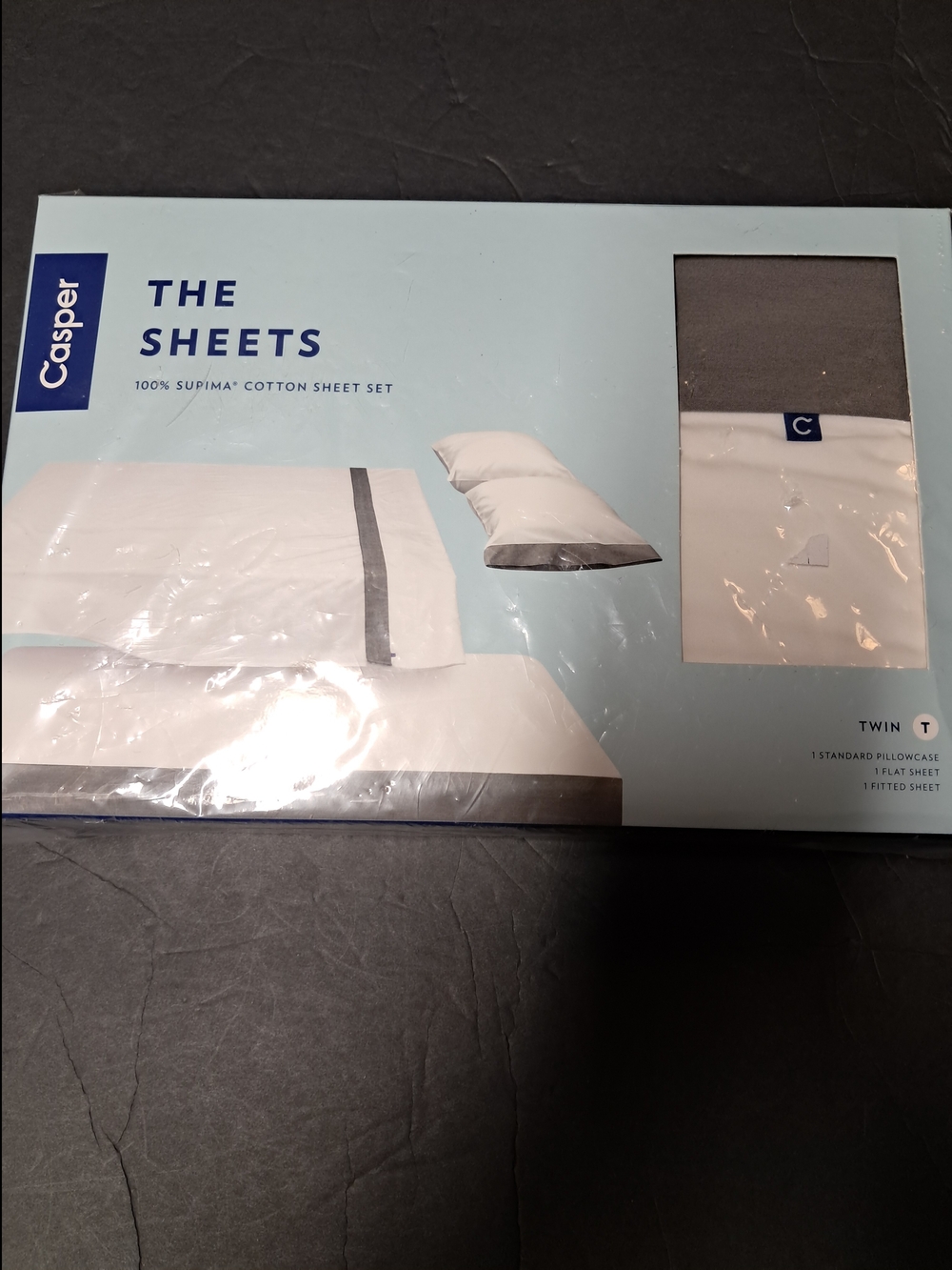 Casper The Sheets with Gray Trim - Twin
